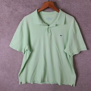 Vineyard Vines Shirt Mens XL Green Polo Golf Cotton‎ Preppy Short Sleeve Lime